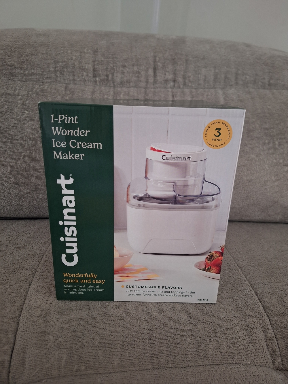 Cuisinart White 1-Pint Wonder Ice Cream Maker